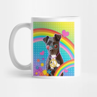 hippie dog Mug